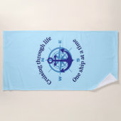 航海のクルージング ビーチタオル (正面)