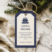 航海のクルーズ船結婚船お礼 ギフトタグ