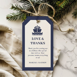 航海のクルーズ船結婚船お礼 ギフトタグ