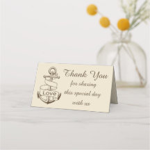 航海のサンキューシップいかりブラウン結婚の愛