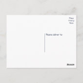 航海のサンキューネイビーストライプルいかり結婚ズ ポストカード (裏面)