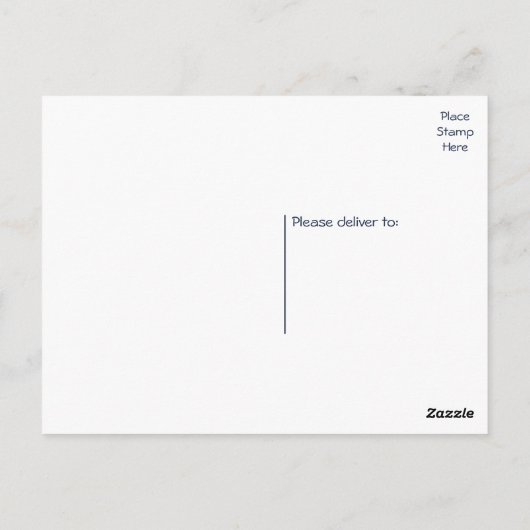 航海のサンキューネイビーストライプルいかり結婚ズ ポストカード (裏面)