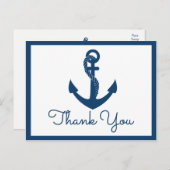 航海のサンキューネイビー結婚いかりのビーチ海 ポストカード (正面/裏面)