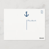 航海のサンキューネイビー結婚いかりのビーチ海 ポストカード (裏面)