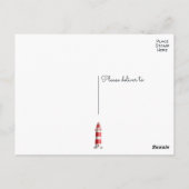 航海のサンキューライトハウス結婚のビーチ夏 ポストカード (裏面)