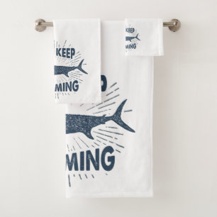 航海のシャークが泳保ぐ バスタオルセット