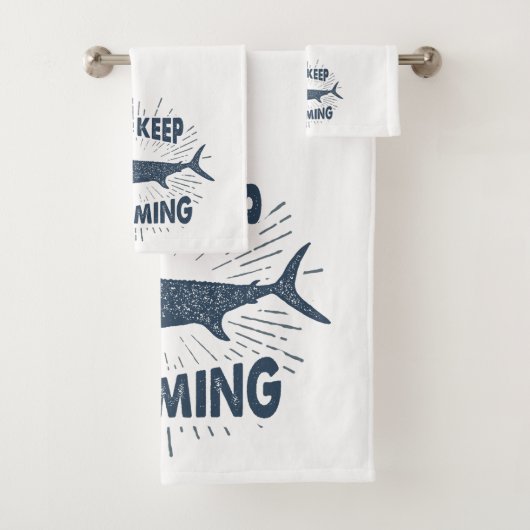 航海のシャークが泳保ぐ バスタオルセット (インサイチュ)