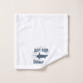 航海のシャークが泳保ぐ バスタオルセット (ウォッシュタオル)