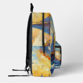 航海のシルボーツサンセットトロピカルビーチ プリントバックパック (左)