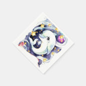 航海のシンプル誕生日 スタンダードカクテルナプキン (角)