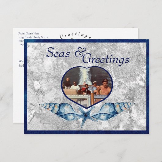 航海のシーズ&グリーティングホリデーハガキ シーズンポストカード (正面/裏面)
