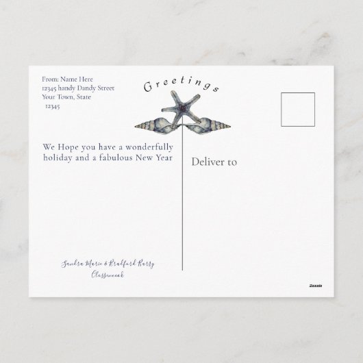 航海のシーズ&グリーティングホリデーハガキ シーズンポストカード (裏面)