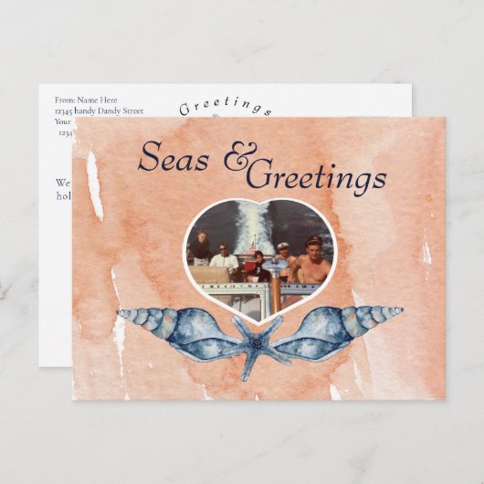 航海のシーズ&グリーティングホリデーハガキ シーズンポストカード (正面/裏面)