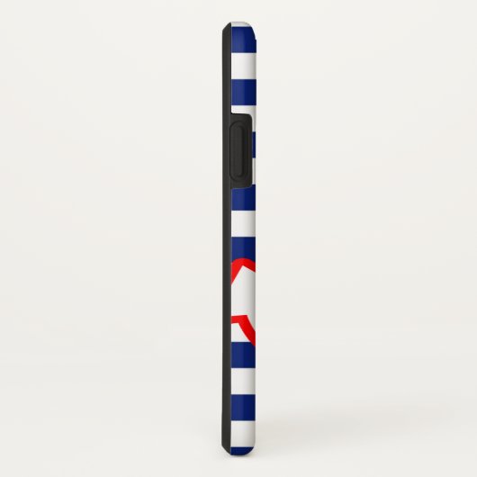 航海のスタイルいかりのアイコンストライプ Case-Mate iPhoneケース (裏面/右)