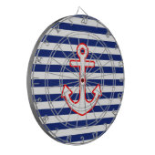 航海のスタイルいかりオンストライプディコー ダーツボード (正面左)