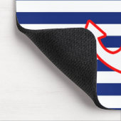 航海のスタイルいかりオンストライプ マウスパッド (コーナー)