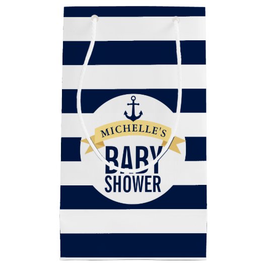 航海のスタイル赤ちゃんシャワーカスタマイズ スモールペーパーバッグ (正面)