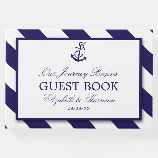 航海のストライプいかり結婚ズ ゲストブック (正面)
