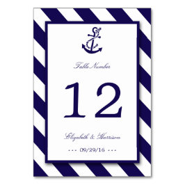 航海のストライプいかり結婚ズ テーブルナンバー