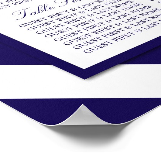 航海のストライプいかり結婚ズ ポスター (角)