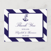 航海のストライプいかり結婚ズ ポストカード (正面)