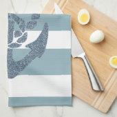 航海のストライプいかり キッチンタオル (四つ折り)