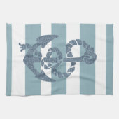 航海のストライプいかり キッチンタオル (横)