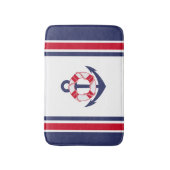 航海のストライプいかり バスマット (正面縦)