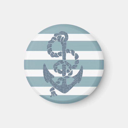 航海のストライプいかり マグネット (正面)