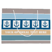 航海のストライプカスタム抱き枕 ラージペーパーバッグ (裏面)