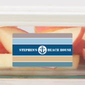 航海のストライプカスタム文字 ラベル (貼付)