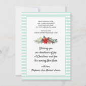 航海のストライプクリスマス・ポインセティアス移動 案内状 (裏面)