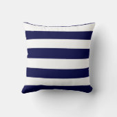 航海のストライプネイビーブルーとホワイト クッション (裏面)