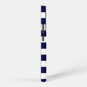 航海のストライプネイビーブルーとホワイト SAMSUNG GALAXYケース (右側面)