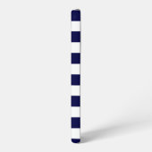 航海のストライプネイビーブルーとホワイト SAMSUNG GALAXYケース (左側面)