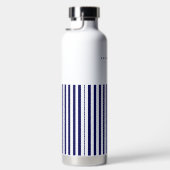 航海のストライプネイビーブルートレンディーシンプルスタイリッシュ ウォーターボトル (右面)