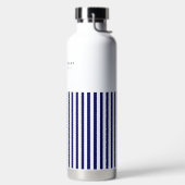 航海のストライプネイビーブルートレンディーシンプルスタイリッシュ ウォーターボトル (左面)