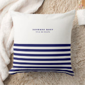 航海のストライプネイビーブルートレンディースタイリッシュ8ストライプ個 クッション (ブランケット)
