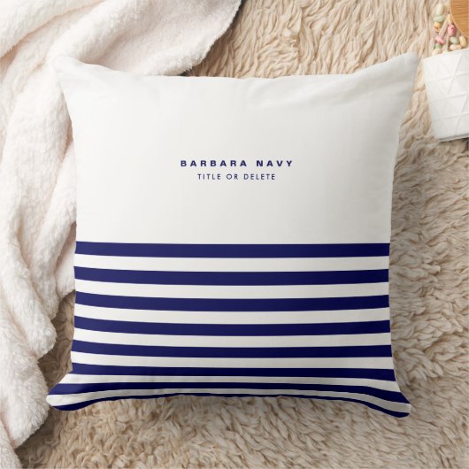 航海のストライプネイビーブルートレンディースタイリッシュ8ストライプ個 クッション (ブランケット)