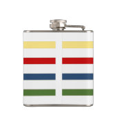 航海のストライプビニール包まれたフラスコ フラスク (裏面)