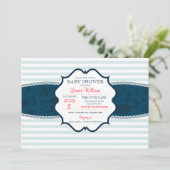 航海のストライプ招待状 招待状 (スタンド正面)