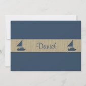 航海のストライプ救急バプテスマ 招待状 (裏面)