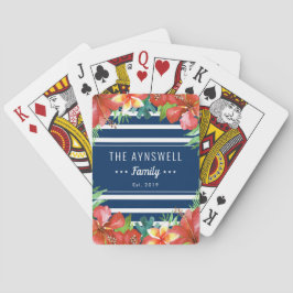 航海のストライプ熱帯フローラ科 トランプ