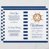 航海のストライプ結婚式 プログラム (正面/裏面)