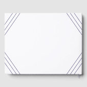 航海のストライプ金ゴールド結婚いかり ゲストブック (裏面)