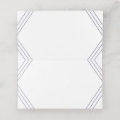 航海のストライプ金ゴールド結婚いかり プレイスカード (内部開封)