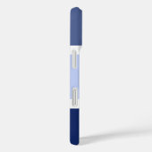 航海のストライプ青と白パーソナライズされた Case-Mate iPhoneケース (裏面 / 右)