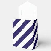 航海のストライプ&ネイビーブルー結婚シップ フェイバーボックス (オープン)