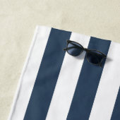 航海のストライプ | パーソナライズされたいかり&ロープロゴ ビーチタオル (インサイチュ)