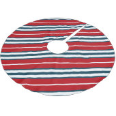 航海のストライプ ブラッシュドポリエステルツリースカート (アングル)